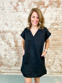 Larah Textured Cap Sleeve Dress