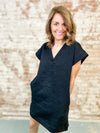 Larah Textured Cap Sleeve Dress