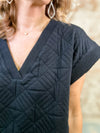 Larah Textured Cap Sleeve Dress