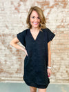 Larah Textured Cap Sleeve Dress