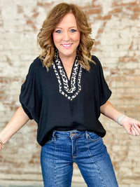Alexa Leopard Trim Top