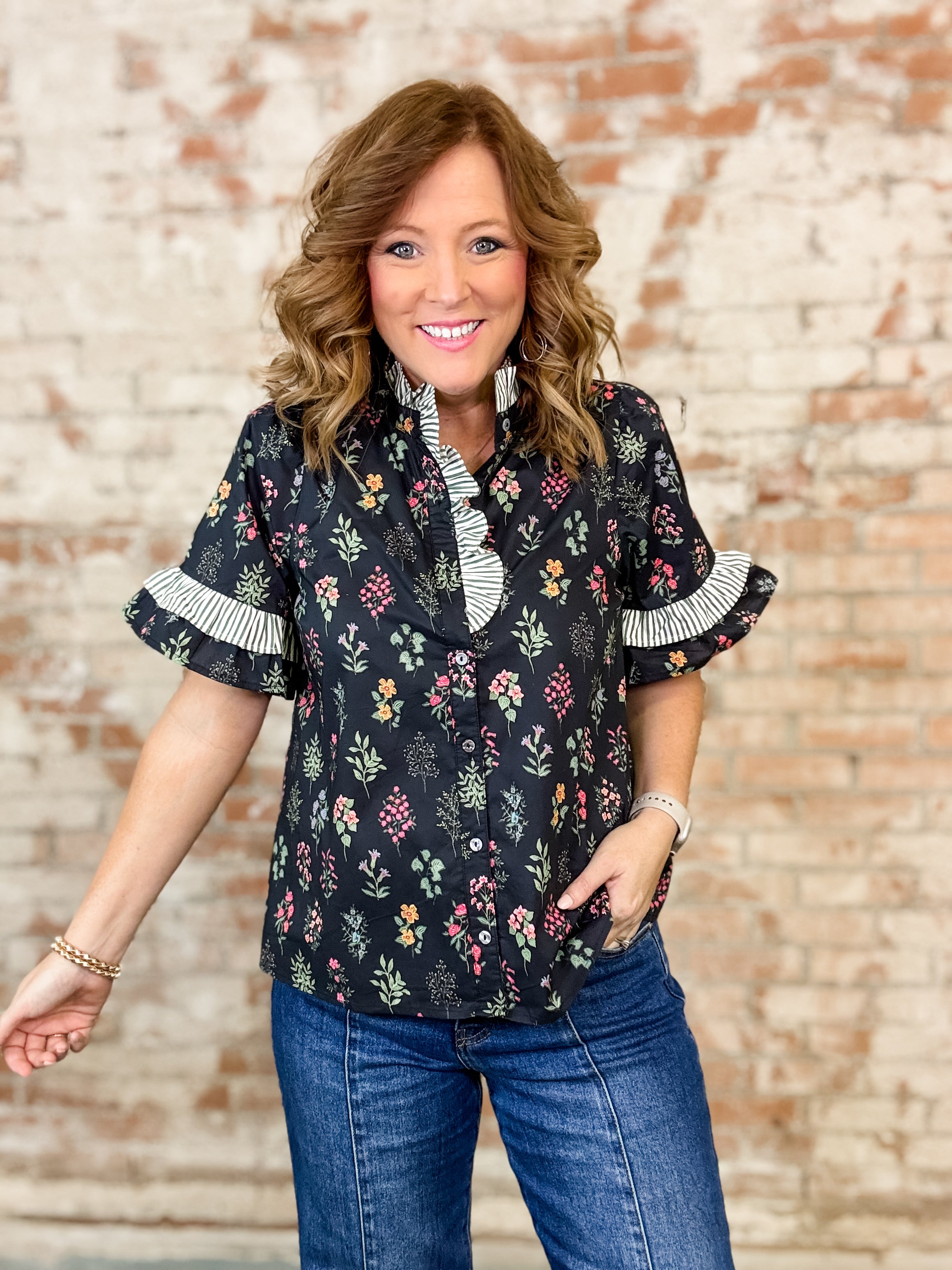 Carrie Ruffle Top