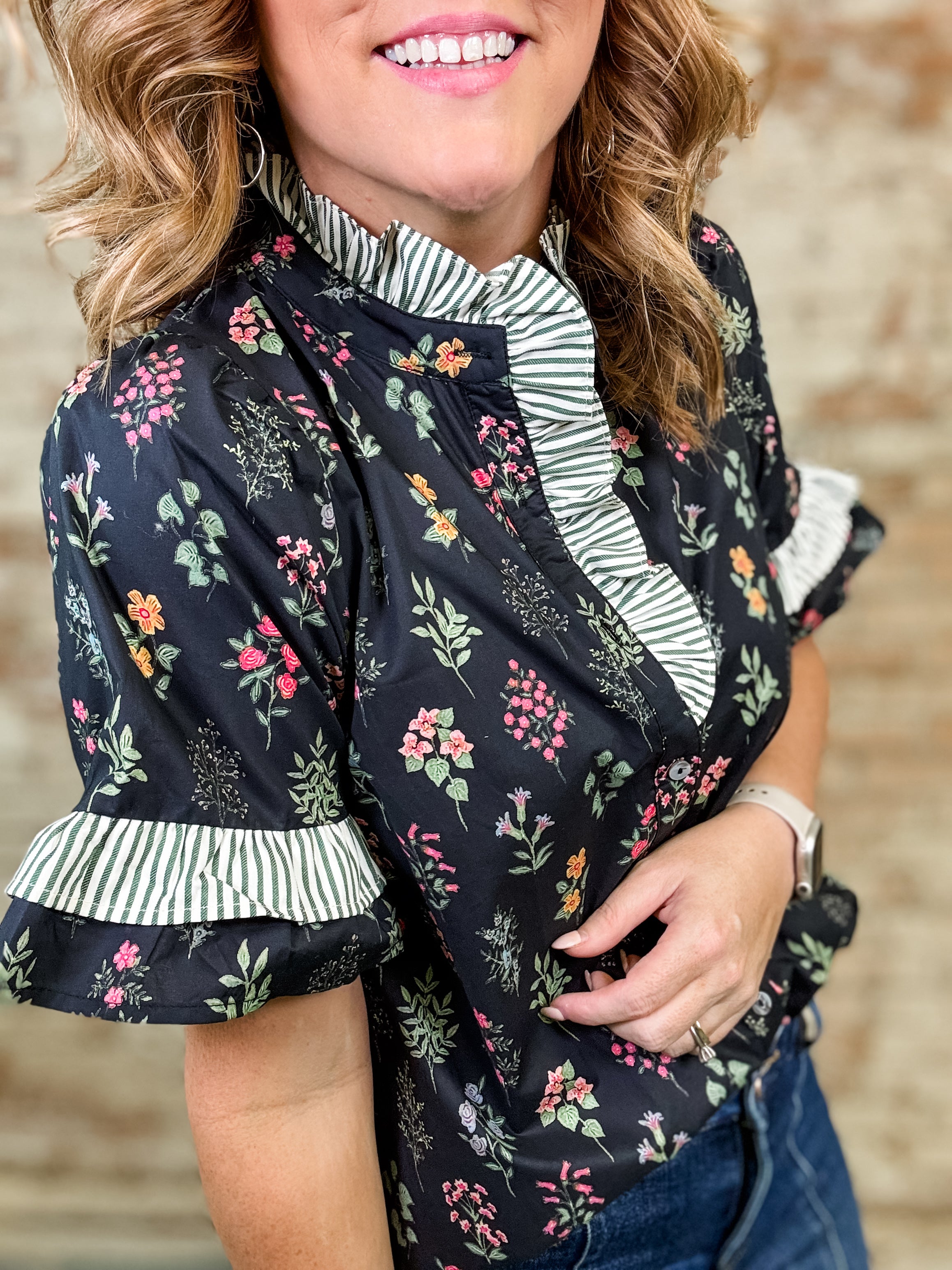 Carrie Ruffle Top