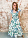 THML Susan Smocked Flutter Dress
