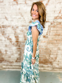THML Susan Smocked Flutter Dress