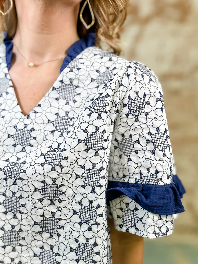 Gwen Embroidered Eyelet Top