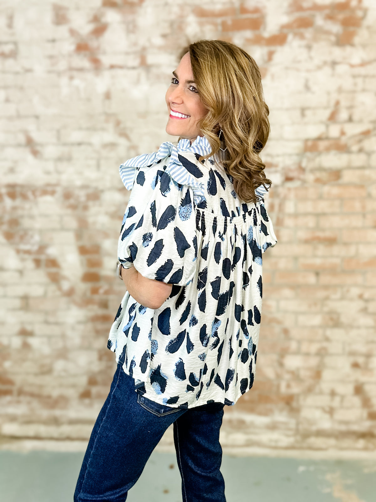 Mitzi Stripe Accent Top