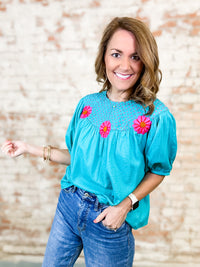 THML Tonette Embroidered Top