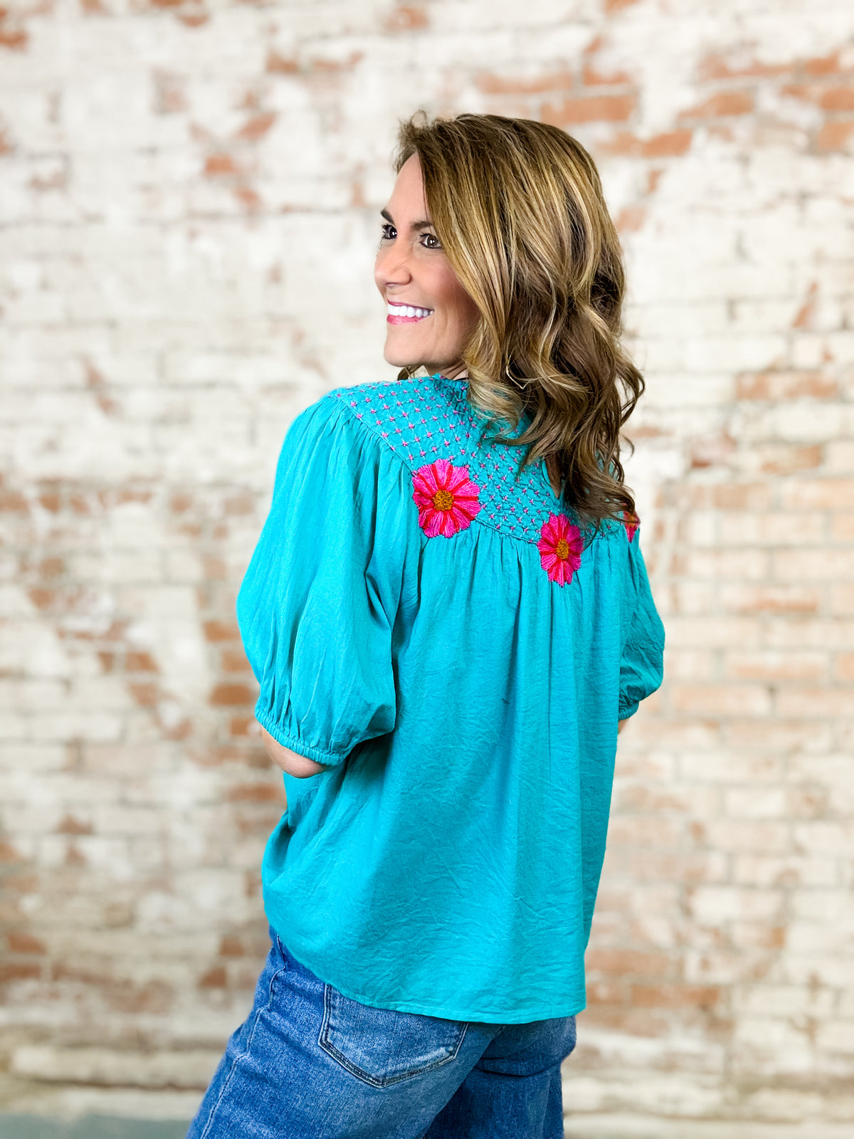 THML Tonette Embroidered Top