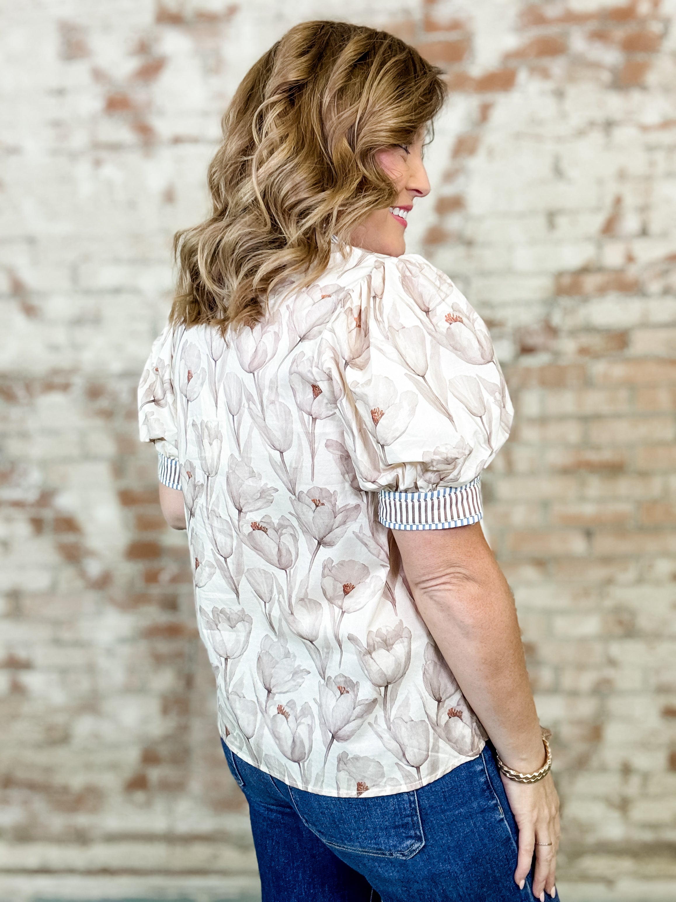 LouAnn Floral Print Top
