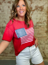 Landon American Flag Top