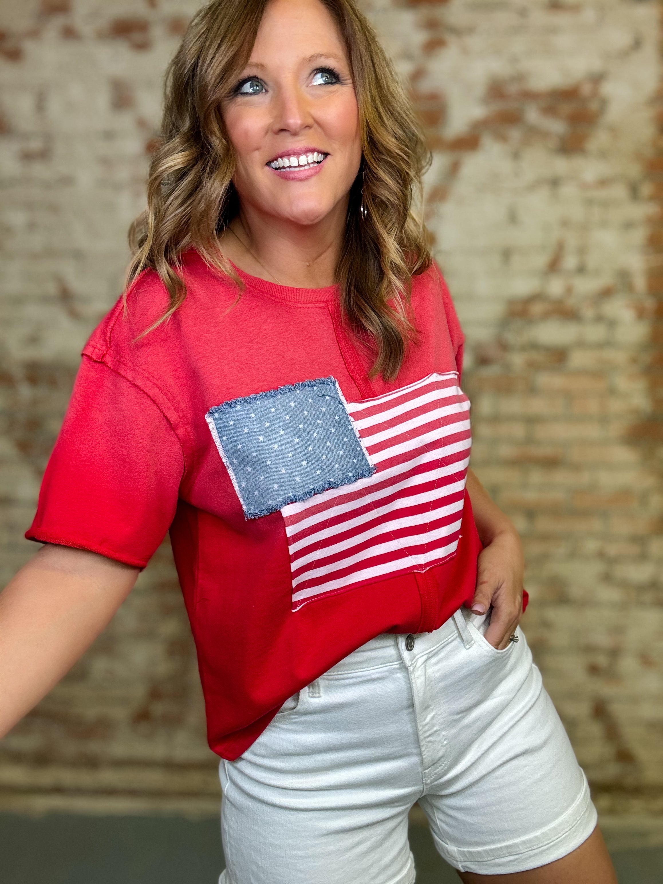 Landon American Flag Top