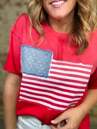 Landon American Flag Top