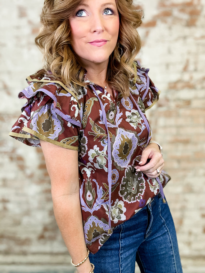 Jenna Tiered Sleeve Top