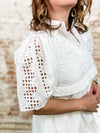 Bailie White Eyelet Dress - FINAL SALE