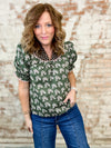 Lynn Floral Print Ruffle Top