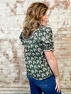 Lynn Floral Print Ruffle Top