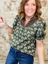 Lynn Floral Print Ruffle Top