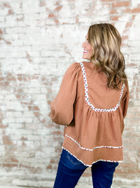 Laurel Floral Trim Top