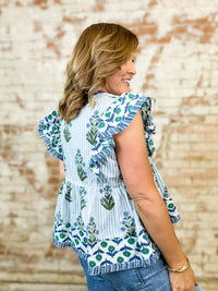 THML Sherry Mixed Print Top