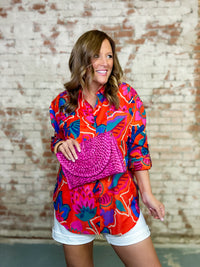 Kahlia Tropical Button Down Top