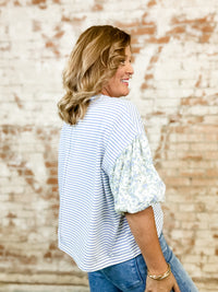 Sherri Stripe + Floral Top