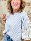 Sherri Stripe + Floral Top