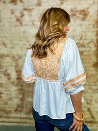 Melinda Gingham Print Top