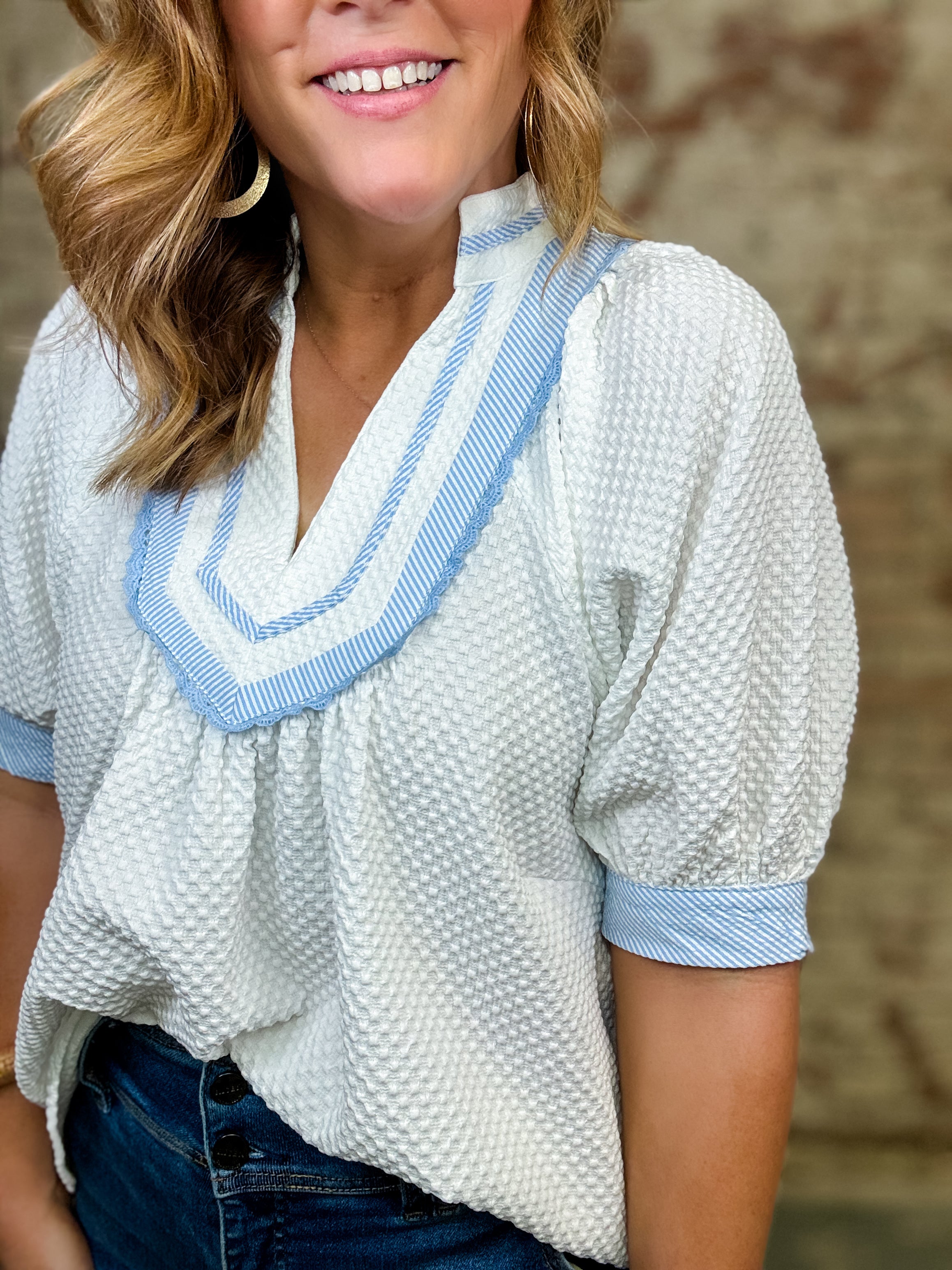 Selma Textured Top