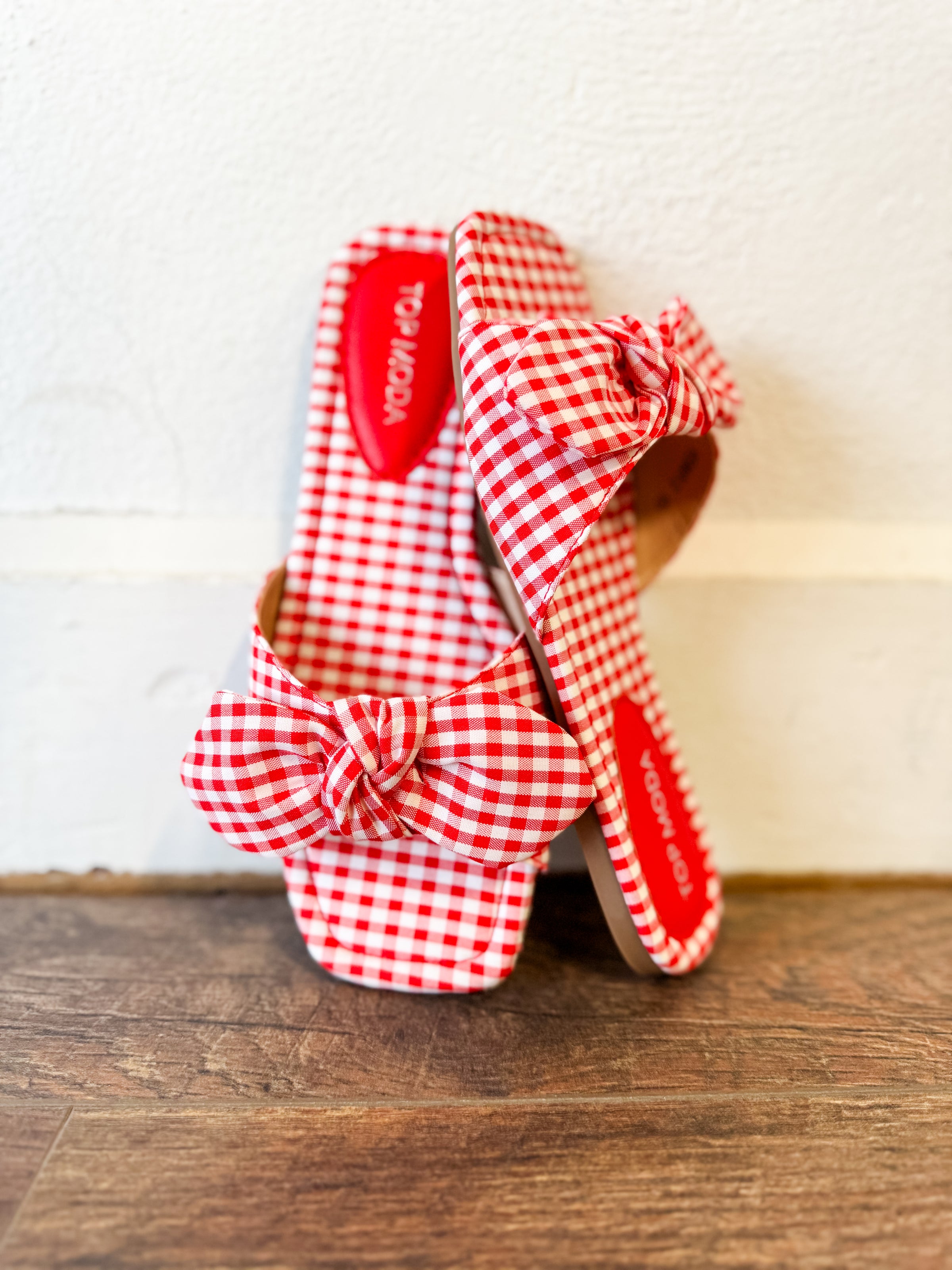 Penelope Gingham Sandals