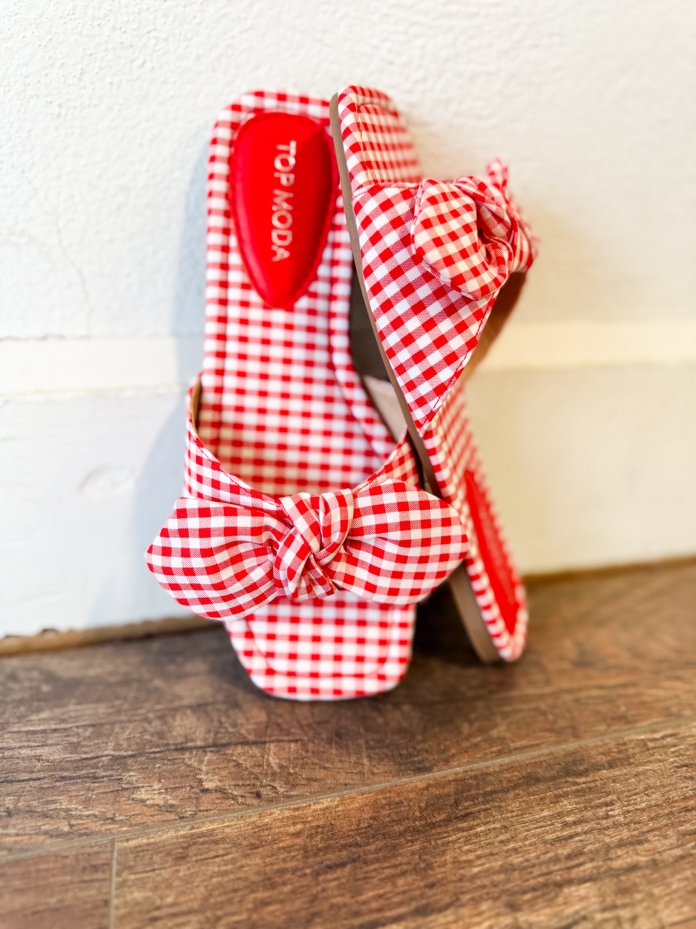Penelope Gingham Sandals