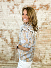 Layton Pom Trim Print Top