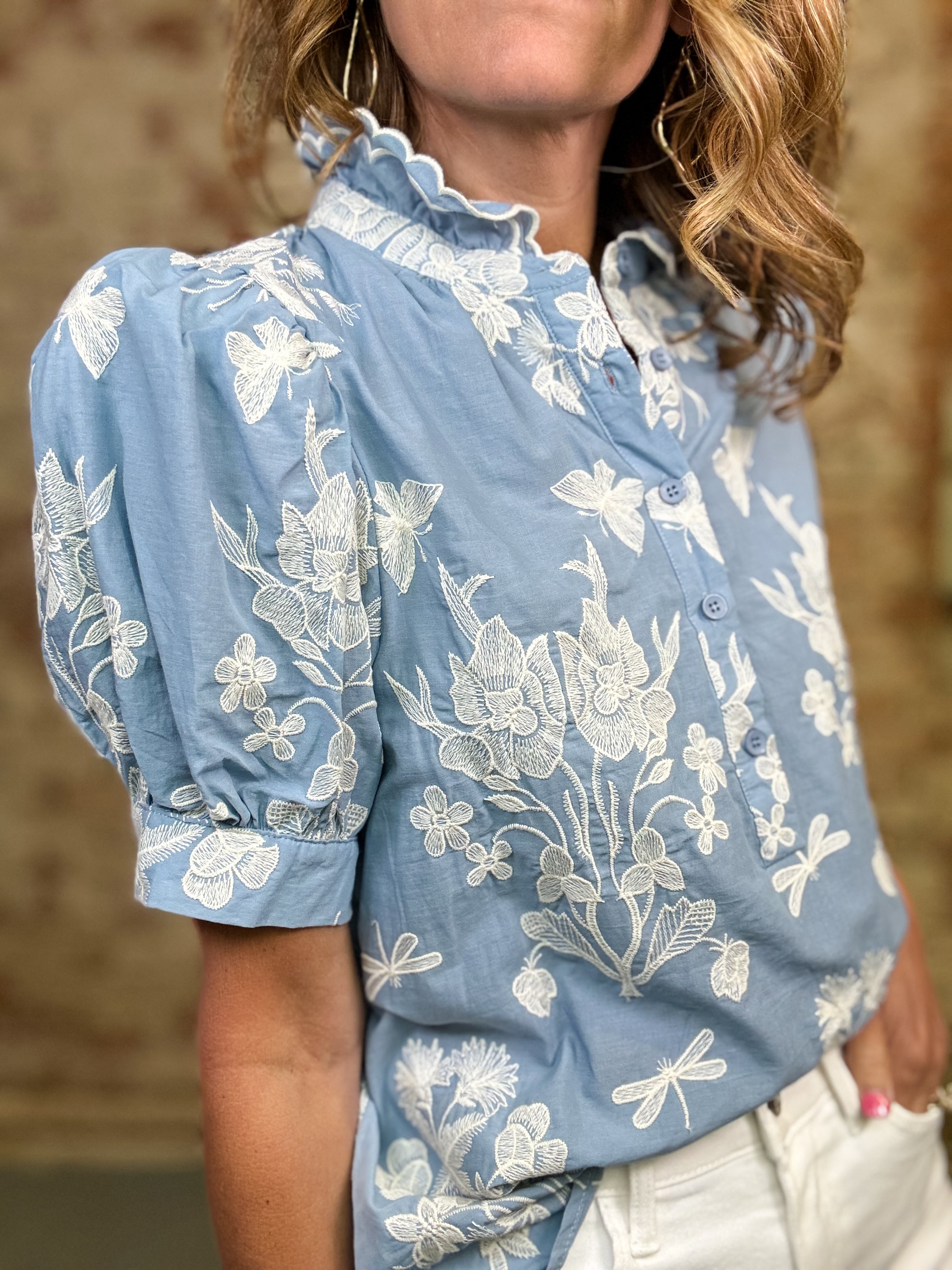 Judy Embroidered Top