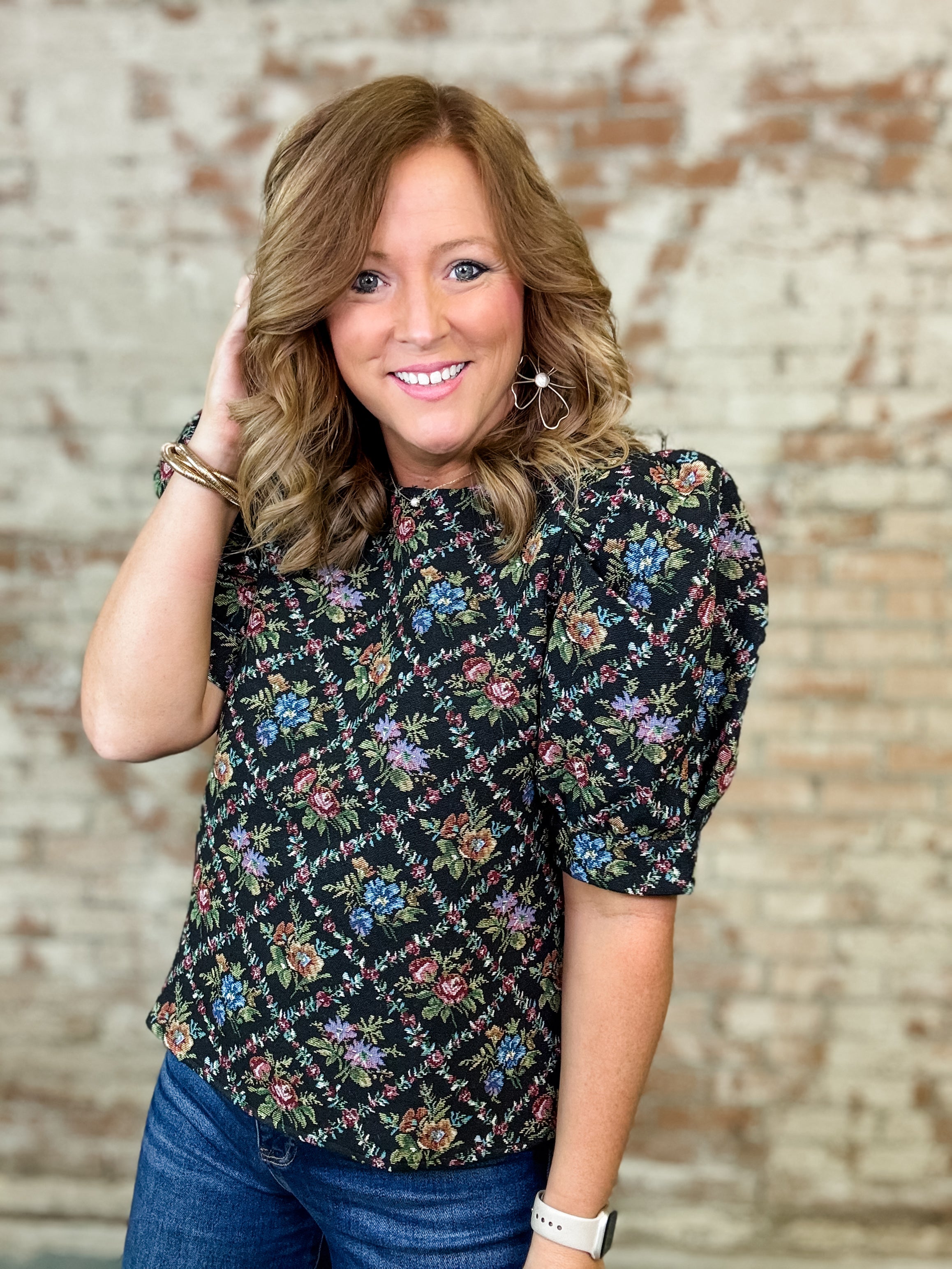 Vail Floral Puff Sleeve Top