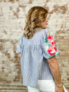 Lyssa Embroidered Sleeve Top