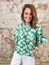 Daniela Embroidered Floral Print Top