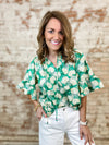 Daniela Embroidered Floral Print Top
