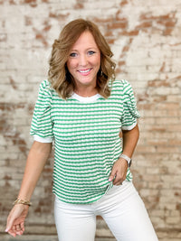 McKinzee Stripe Textured Top