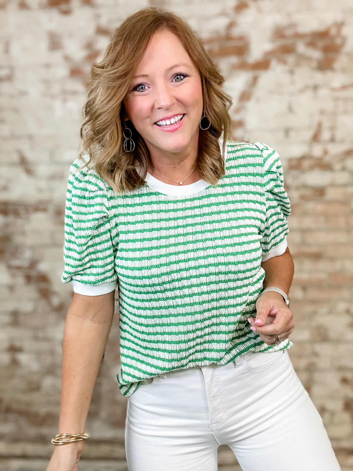 McKinzee Stripe Textured Top
