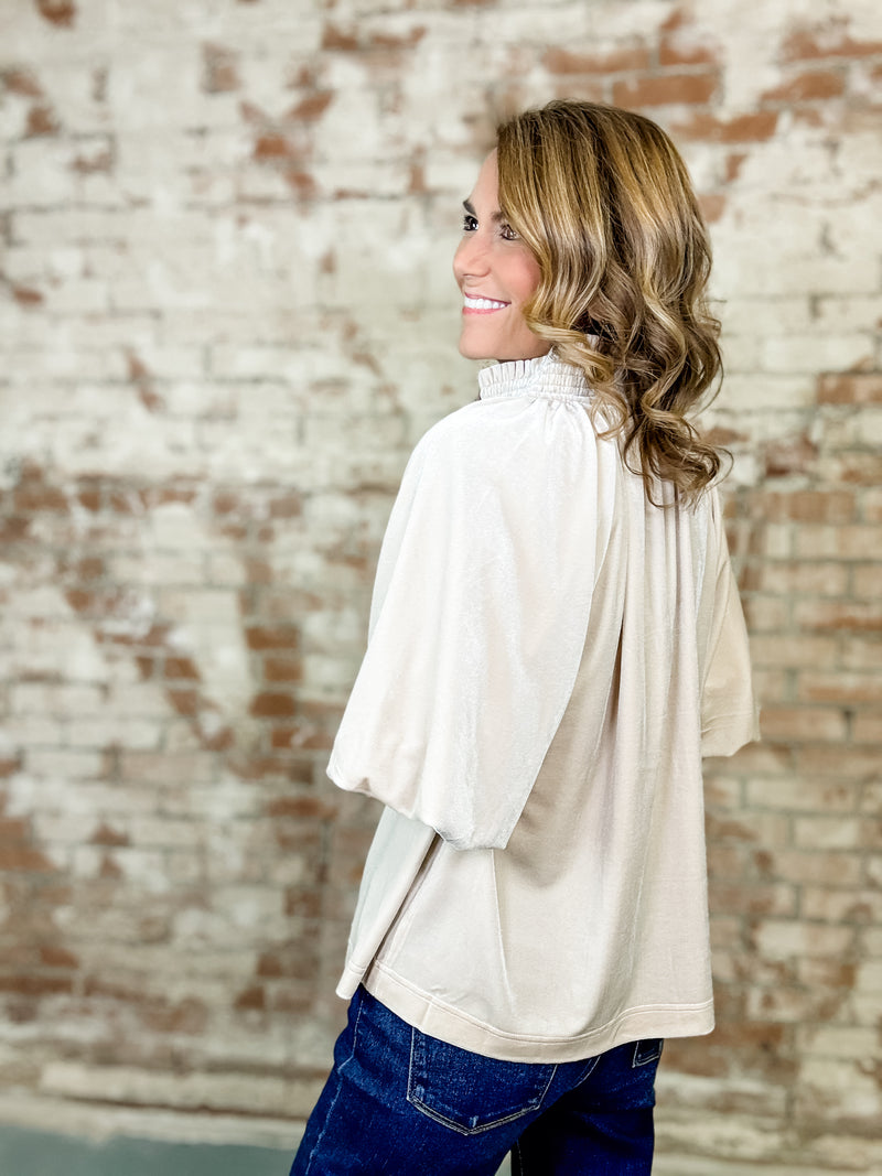 THML Azure Velvet Top