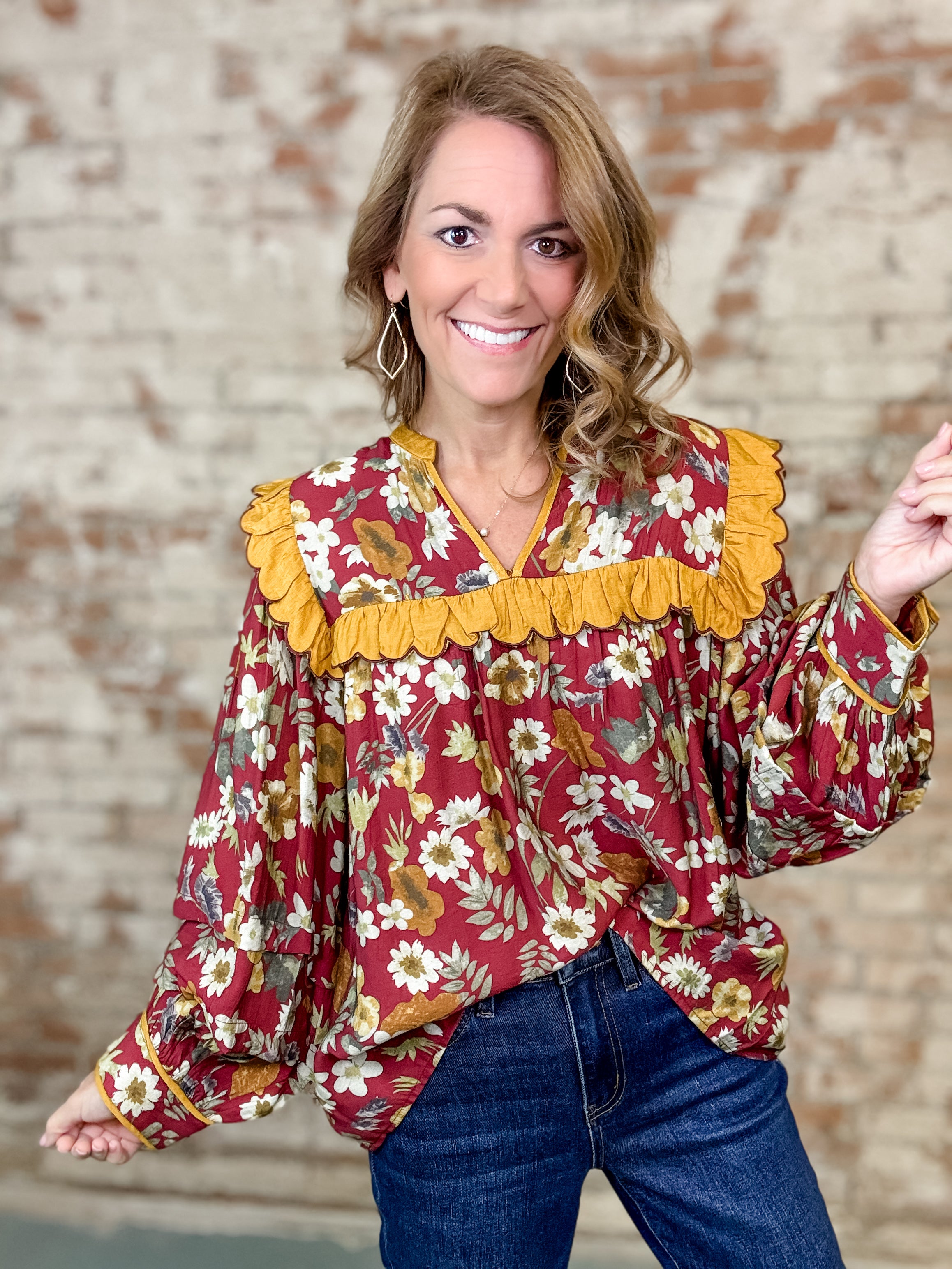 Ashen Foral Top