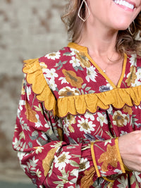 Ashen Foral Top
