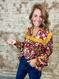 Ashen Foral Top