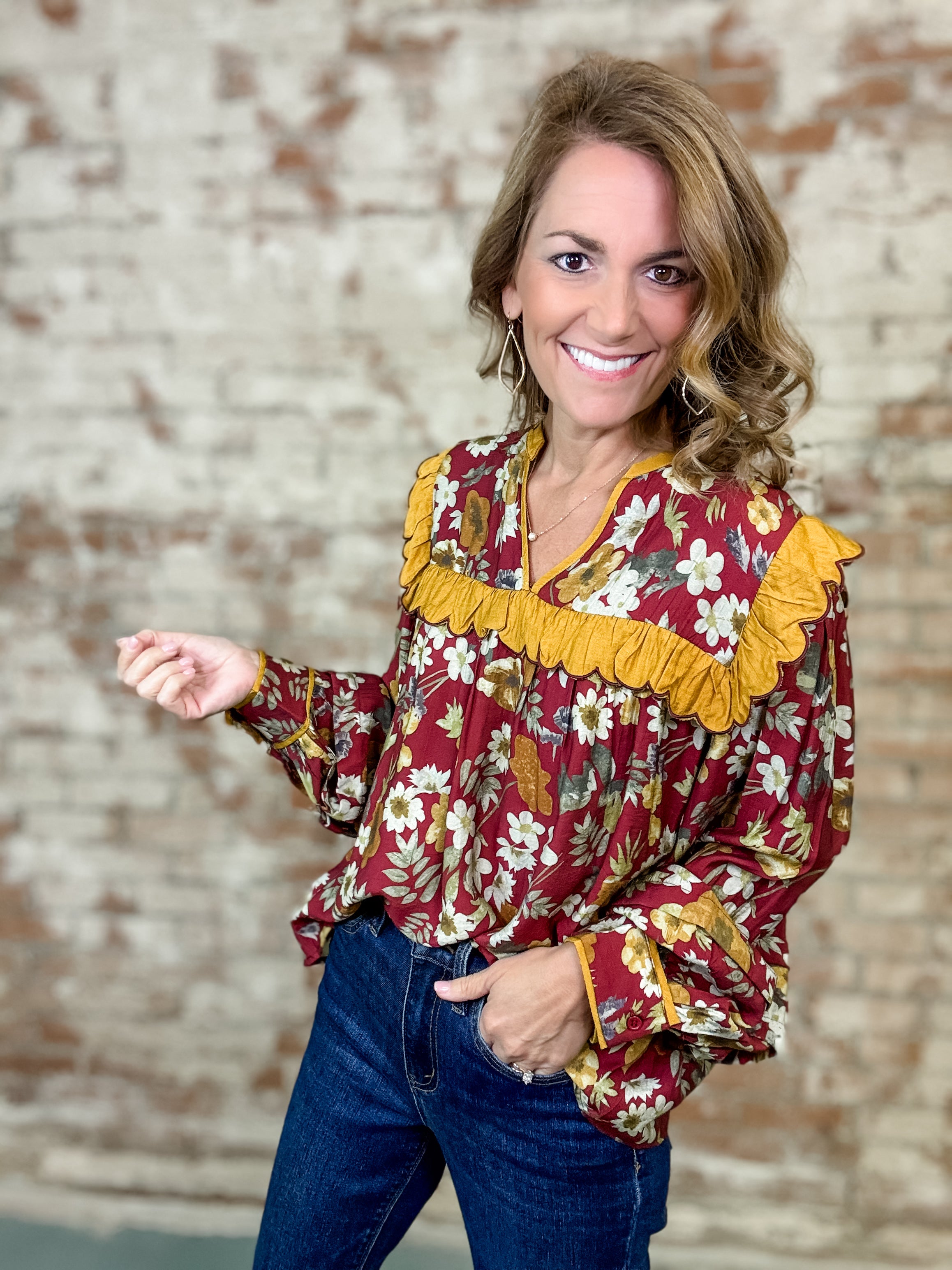 Ashen Foral Top