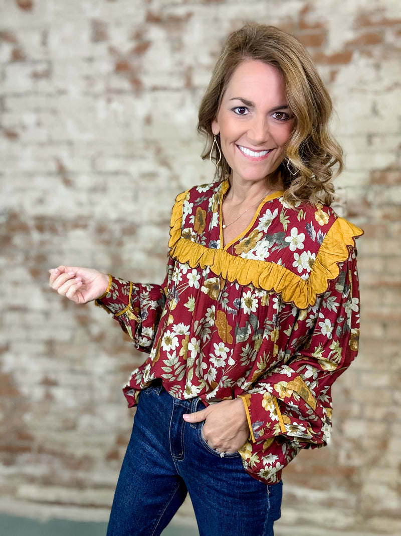 Ashen Foral Top