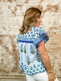 THML Robyn Mixed Print Top