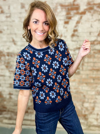 Fiore Abstract Knit Top