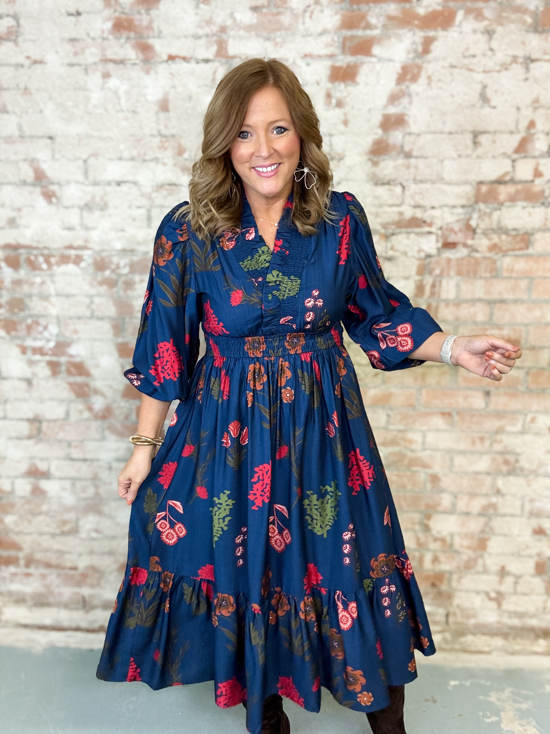 Delora Floral Print Dress