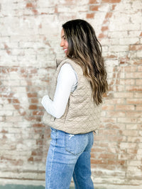 Birdie Textured Zip Up Vest