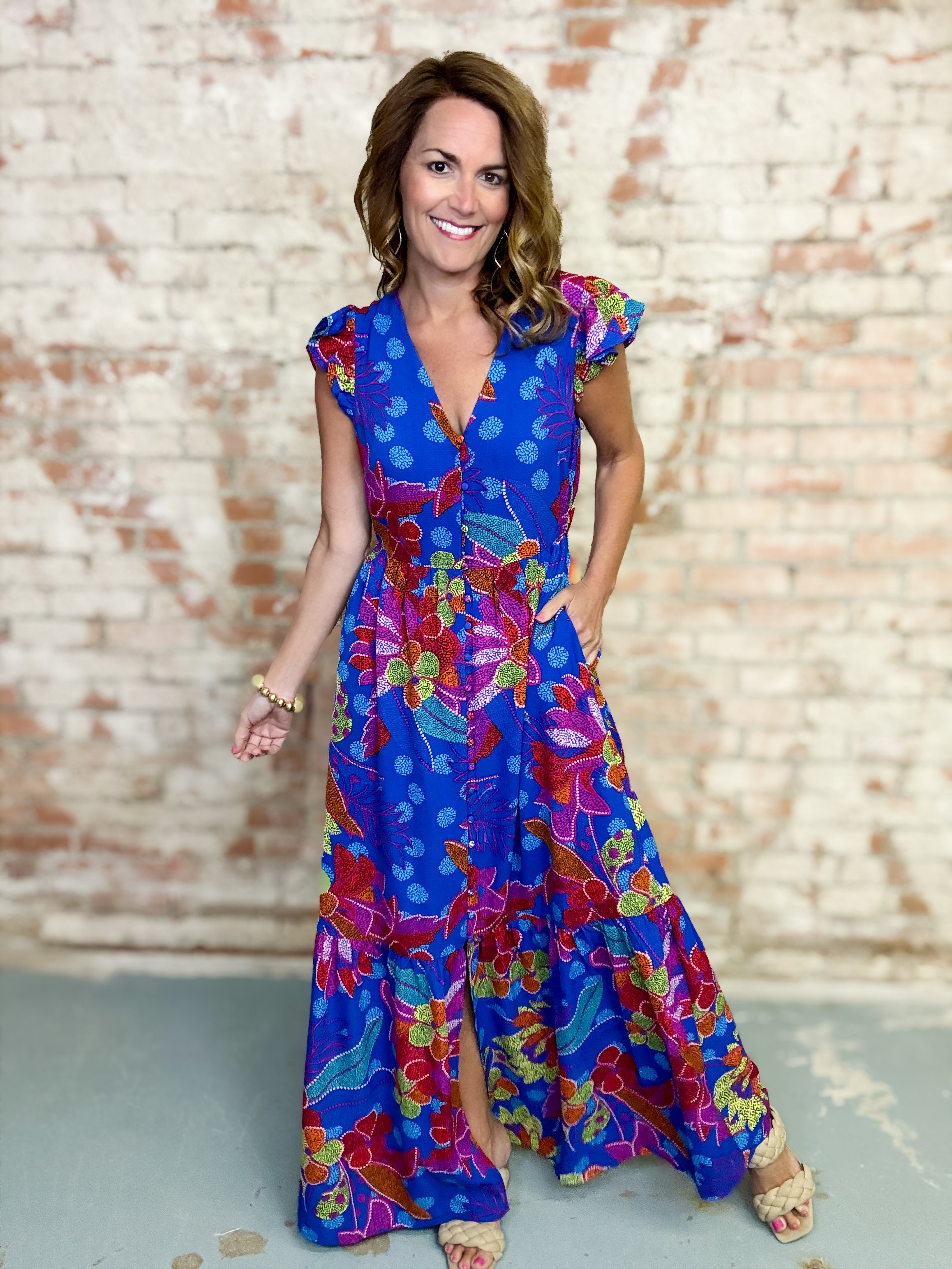 Evianna Tropical Maxi Dress